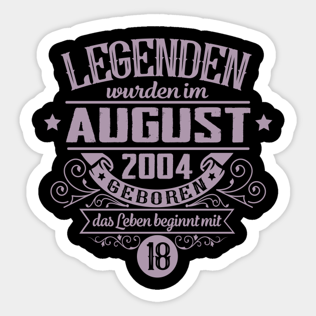 18. Geburtstag Sprüche zur Volljährigkeit Geschenk Sticker TeePublic